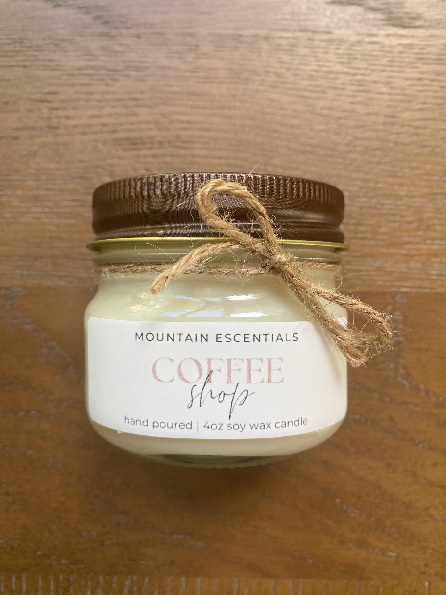 Coffee Shop 4 oz mason jar soy candle