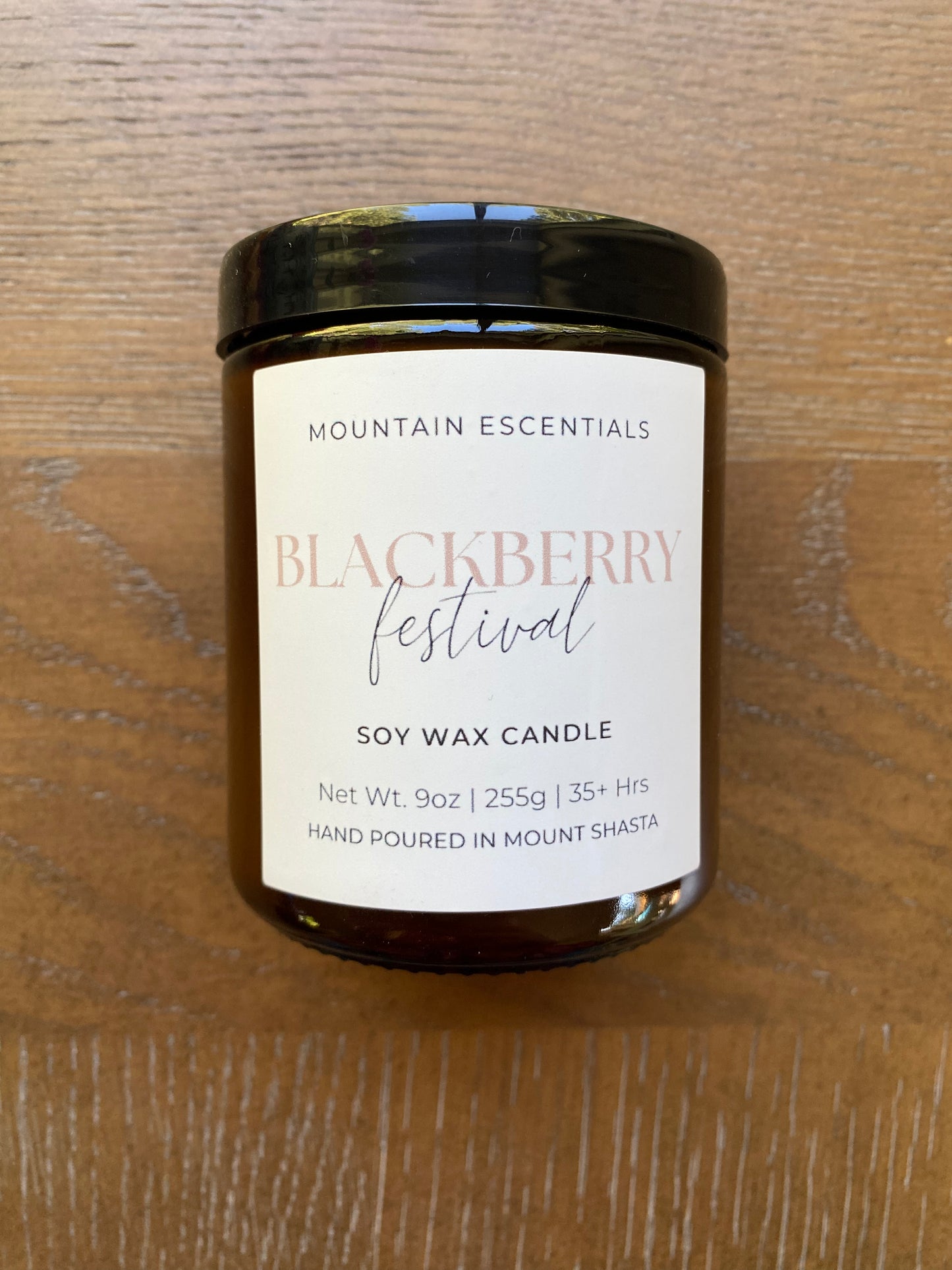 Blackberry Festival 9 oz amber jar soy wax candle