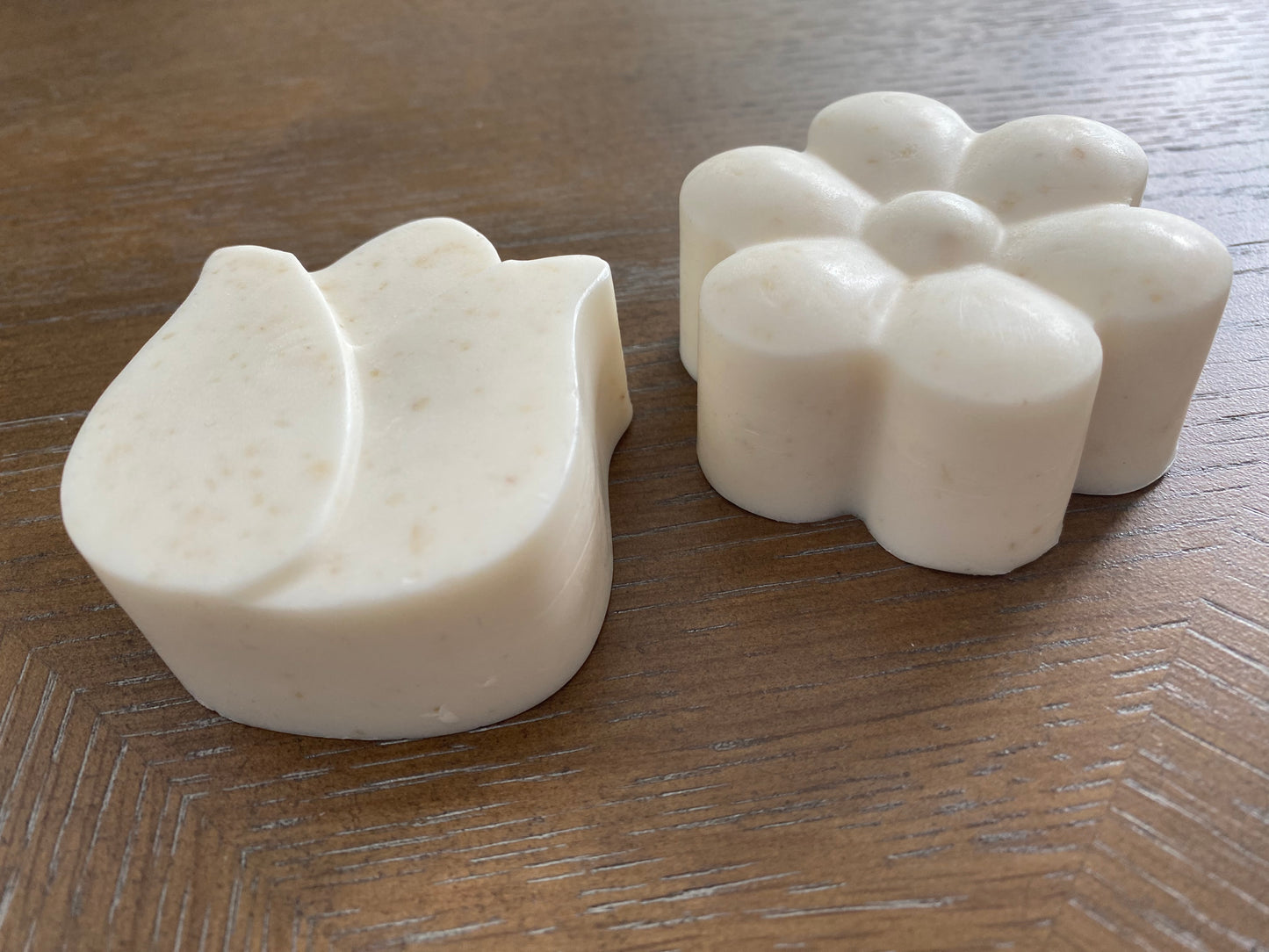 Oatmeal Shea Butter Flower soaps set of 2- Oatmeal milk-n-honey